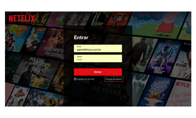 Como mudar a senha da Netflix?